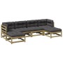 Set Gartensofas 6-teilig mit Kissen aus imprägniertem Kiefernholz von vidaXL, Gartensets - Ref: Foro24-3299570, Preis: 567,60...