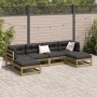 Garden sofa set 6 pieces with cushions made of impregnated pine wood by vidaXL, Garden sets - Ref: Foro24-3299570, Price: 567...