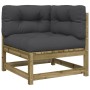 Set Gartensofas 6-teilig mit Kissen aus imprägniertem Kiefernholz von vidaXL, Gartensets - Ref: Foro24-3299570, Preis: 567,60...