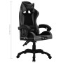 Silla gaming con luces LED RGB cuero sintético gris y negro de vidaXL, Sillas de oficina - Ref: Foro24-288000, Precio: 180,48...