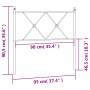 Cabecero de metal blanco 90 cm de vidaXL, Cabeceros y pies de cama - Ref: Foro24-376579, Precio: 34,51 €, Descuento: %