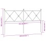 Kopfteil aus weißem Metall, 150 cm von vidaXL, Kopf- und Fußteile - Ref: Foro24-376585, Preis: 45,23 €, Rabatt: %