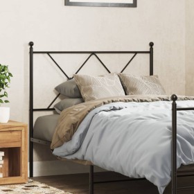 Cabecero de metal negro 90 cm de vidaXL, Cabeceros y pies de cama - Ref: Foro24-376530, Precio: 34,99 €, Descuento: %