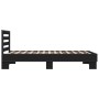 Estructura de cama madera ingeniería y metal negro 100x200 cm de vidaXL, Camas y somieres - Ref: Foro24-845647, Precio: 102,9...