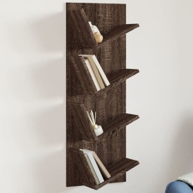 Wall shelf 4 levels brown oak 33x16x90 cm by vidaXL, Shelves and shelves - Ref: Foro24-840722, Price: 39,99 €, Discount: %