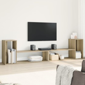 TV furniture 2 units engineered wood Sonoma oak 100x30x50 cm by vidaXL, TV Furniture - Ref: Foro24-840795, Price: 69,32 €, Di...