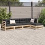 5-teilige Gartensofagarnitur aus massivem Kiefernholz von vidaXL, Gartensets - Ref: Foro24-3299384, Preis: 242,71 €, Rabatt: %