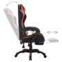 Silla gaming con luces LED RGB cuero sintético naranja y negro de vidaXL, Sillas de oficina - Ref: Foro24-288012, Precio: 190...