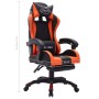 Silla gaming con luces LED RGB cuero sintético naranja y negro de vidaXL, Sillas de oficina - Ref: Foro24-288012, Precio: 190...