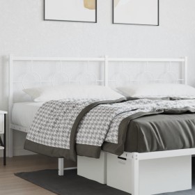 Cabecero de metal blanco 193 cm de vidaXL, Cabeceros y pies de cama - Ref: Foro24-376312, Precio: 47,99 €, Descuento: %