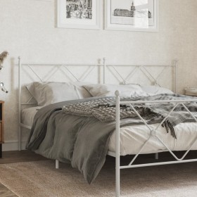 Cabecero de metal blanco 180 cm de vidaXL, Cabeceros y pies de cama - Ref: Foro24-376587, Precio: 47,99 €, Descuento: %