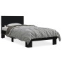 Estructura de cama madera de ingeniería y metal negra 75x190 cm de vidaXL, Camas y somieres - Ref: Foro24-845812, Precio: 94,...