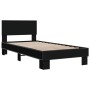 Estructura de cama madera de ingeniería y metal negra 75x190 cm de vidaXL, Camas y somieres - Ref: Foro24-845812, Precio: 94,...