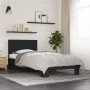 Black engineered wood and metal bed frame 75x190 cm by vidaXL, Beds and slatted bases - Ref: Foro24-845812, Price: 94,54 €, D...