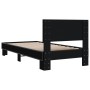 Estructura de cama madera de ingeniería y metal negra 75x190 cm de vidaXL, Camas y somieres - Ref: Foro24-845812, Precio: 94,...