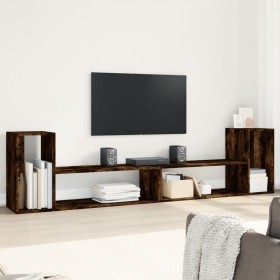 TV furniture 2 units smoked oak engineered wood 100x30x50cm by vidaXL, TV Furniture - Ref: Foro24-840797, Price: 69,99 €, Dis...