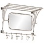 Luggage rack with hangers and wall mirror aluminum by vidaXL, Hat and coat racks - Ref: Foro24-357831, Price: 153,94 €, Disco...