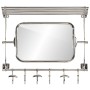 Luggage rack with hangers and wall mirror aluminum by vidaXL, Hat and coat racks - Ref: Foro24-357831, Price: 153,94 €, Disco...