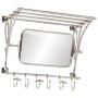 Luggage rack with hangers and wall mirror aluminum by vidaXL, Hat and coat racks - Ref: Foro24-357831, Price: 153,94 €, Disco...