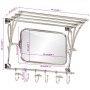 Luggage rack with hangers and wall mirror aluminum by vidaXL, Hat and coat racks - Ref: Foro24-357831, Price: 153,94 €, Disco...