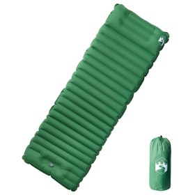 Self-inflating camping mattress with pillow for 1 person in green by vidaXL, Sleeping mats - Ref: Foro24-4007121, Price: 51,6...