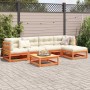 6-piece garden sofa set with pine wood frames in brown wax finish, including cushions. by vidaXL, Garden sets - Ref: Foro24-3...