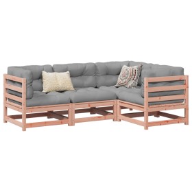 4-piece garden sofa set with cushions made of Douglas fir wood. by vidaXL, Garden sets - Ref: Foro24-3299414, Price: 419,99 €...