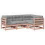 Set aus 4 Gartensofas mit Kissen aus Douglasienholz von vidaXL, Gartensets - Ref: Foro24-3299414, Preis: 421,26 €, Rabatt: %