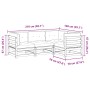 Set aus 4 Gartensofas mit Kissen aus Douglasienholz von vidaXL, Gartensets - Ref: Foro24-3299414, Preis: 421,26 €, Rabatt: %