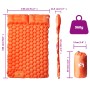 Colchón de camping autoinflable y almohadas 2 personas naranja de vidaXL, Colchonetas para dormir - Ref: Foro24-4007100, Prec...