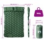 Colchón de camping autoinflable con almohadas 2 personas verde de vidaXL, Colchonetas para dormir - Ref: Foro24-4007102, Prec...