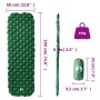 Inflatable camping mattress for 1 person, green, 190x58x6 cm. by vidaXL, Sleeping mats - Ref: Foro24-4007116, Price: 34,40 €,...