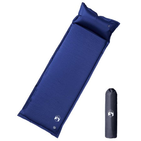 Selbstaufblasende Campingmatratze mit Kissen für 1 Person blau von vidaXL, Schlafmatten - Ref: Foro24-4007137, Preis: 59,39 €...