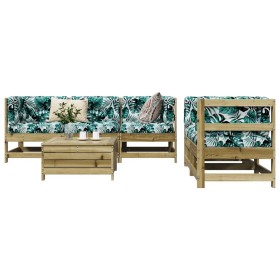 Gartensofa-Set 6-teilig aus imprägniertem Kiefernholz von vidaXL, Gartensets - Ref: Foro24-3250807, Preis: 385,83 €, Rabatt: %