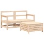 3-piece solid pine wood garden sofa set by vidaXL, Garden sets - Ref: Foro24-3250760, Price: 186,47 €, Discount: %