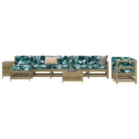 Set Gartensofas 10 Stück imprägniertes Kiefernholz von vidaXL, Gartensets - Ref: Foro24-3250671, Preis: 611,88 €, Rabatt: %