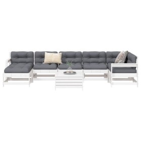 8-piece solid white pine wood garden sofa set by vidaXL, Garden sets - Ref: Foro24-3250633, Price: 548,99 €, Discount: %