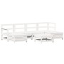 Set Gartensofas 7-tlg. massives Kiefernholz weiß von vidaXL, Gartensets - Ref: Foro24-3250989, Preis: 464,53 €, Rabatt: %