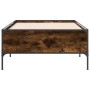 Estructura cama madera ingeniería metal roble humo 75x190 cm de vidaXL, Camas y somieres - Ref: Foro24-844993, Precio: 84,99 ...