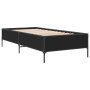 Estructura de cama madera de ingeniería y metal negra 75x190 cm de vidaXL, Camas y somieres - Ref: Foro24-844991, Precio: 87,...