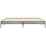 Estructura cama madera ingeniería metal gris Sonoma 180x200 cm de vidaXL, Camas y somieres - Ref: Foro24-845004, Precio: 113,...