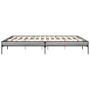 Estructura cama madera ingeniería metal gris Sonoma 180x200 cm de vidaXL, Camas y somieres - Ref: Foro24-845004, Precio: 113,...