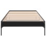 Engineered wood and black metal bed frame 90x200 cm by vidaXL, Beds and slatted bases - Ref: Foro24-845031, Price: 75,99 €, D...