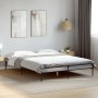 Sonoma gray metal engineered wood bed frame 135x190 cm by vidaXL, Beds and slatted bases - Ref: Foro24-845044, Price: 104,35 ...