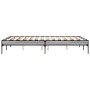 Sonoma-graues Metall-Holzwerkstoff-Bettgestell, 135 x 190 cm von vidaXL, Betten und Lattenroste - Ref: Foro24-845044, Preis: ...