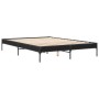 Estructura de cama madera de ingeniería y metal negro 160x200cm de vidaXL, Camas y somieres - Ref: Foro24-845006, Precio: 110...