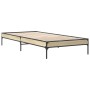 Estructura cama madera ingeniería metal roble Sonoma 100x200 cm de vidaXL, Camas y somieres - Ref: Foro24-845027, Precio: 73,...