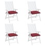 Cojines silla de jardín 4 uds tela Oxford rojo tinto 40x40x7 cm de vidaXL, Cojines para sillas y sofás - Ref: Foro24-361478, ...