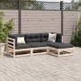 4-piece garden sofa set with solid pine wood and cushions by vidaXL, Garden sets - Ref: Foro24-3295814, Price: 371,65 €, Disc...