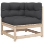 4-piece garden sofa set with solid pine wood and cushions by vidaXL, Garden sets - Ref: Foro24-3295814, Price: 371,65 €, Disc...